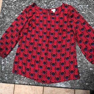Cropped sleeve Merona blouse